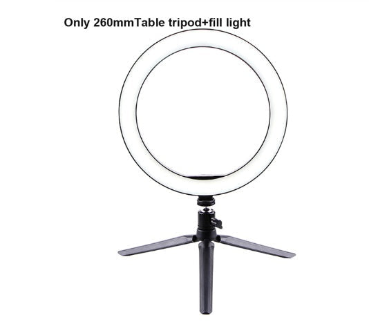 JMT-242506 Universal LED Ring Light with Bluetooth Remote and Tripod, 26cm Fill Light for Desktop Live Streaming