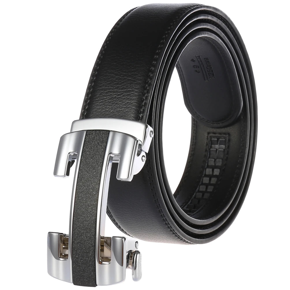JMT-242570 Luxury Genuine Leather Men's Automatic Buckle Belt
