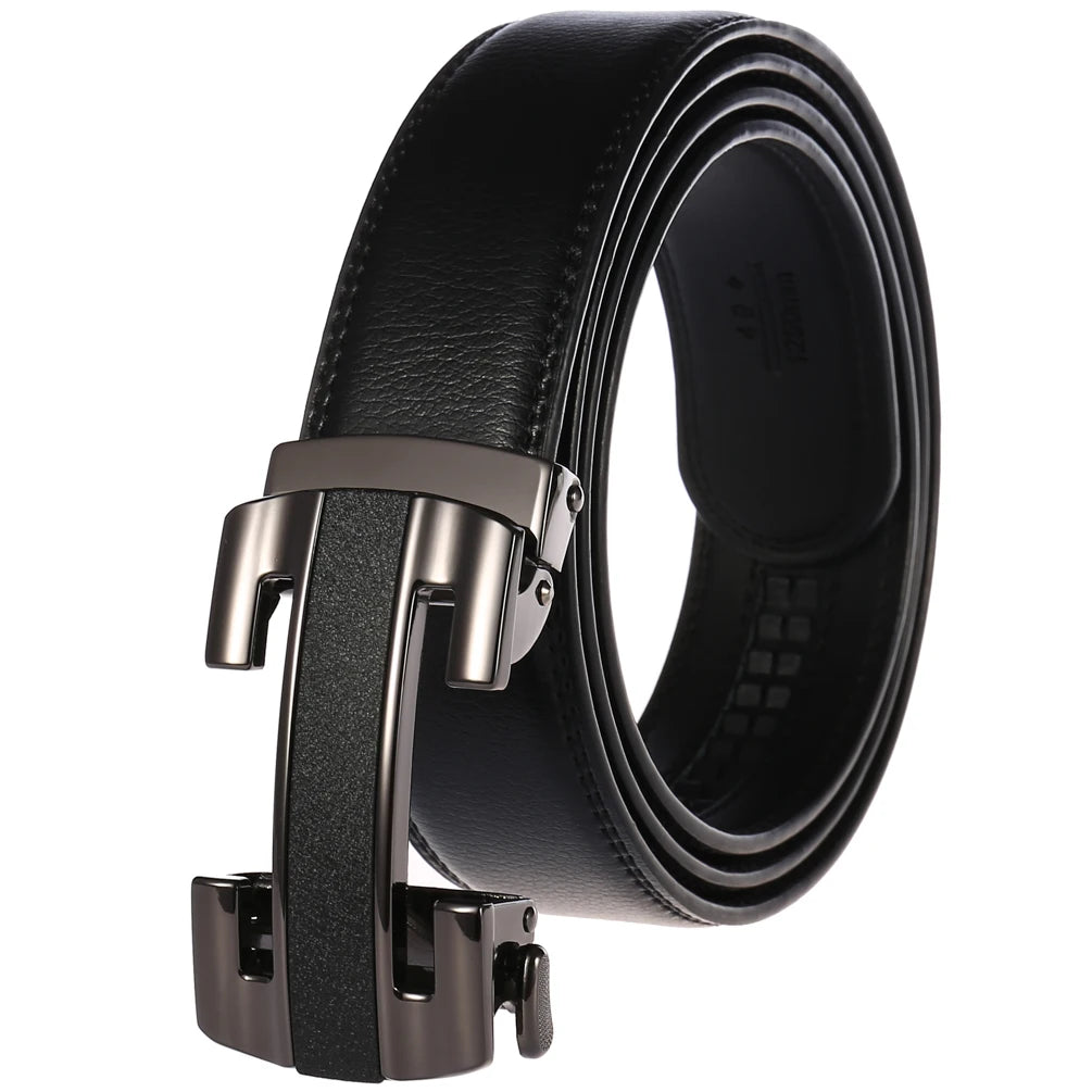 JMT-242570 Luxury Genuine Leather Men's Automatic Buckle Belt