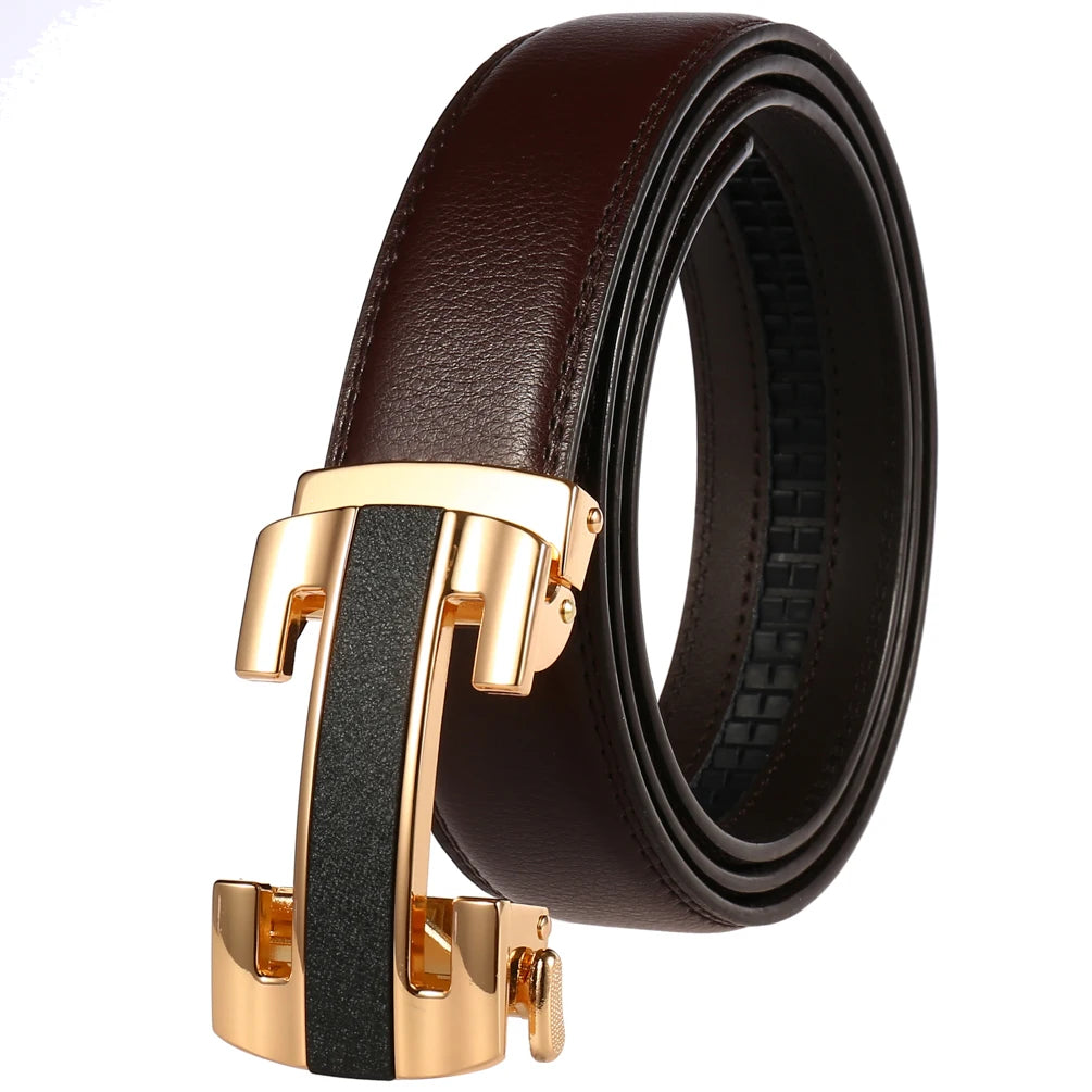 JMT-242570 Luxury Genuine Leather Men's Automatic Buckle Belt