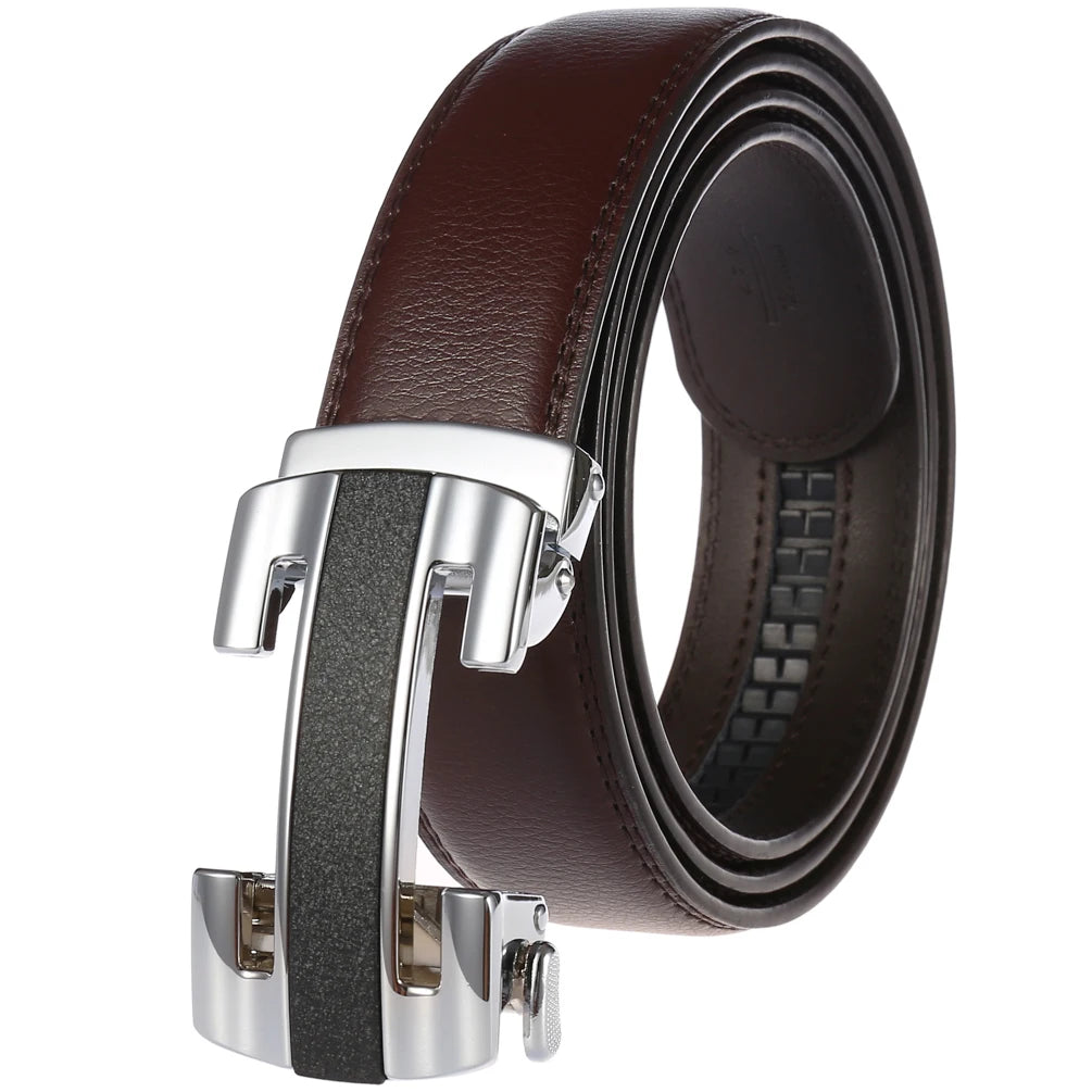 JMT-242570 Luxury Genuine Leather Men's Automatic Buckle Belt