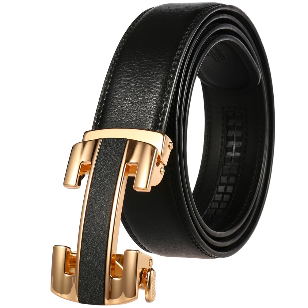 JMT-242570 Luxury Genuine Leather Men's Automatic Buckle Belt