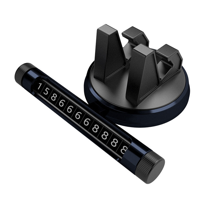 JMT-242826 Universal Multifunctional Car Phone Holder with Luminous Parking Number Plate, ABS and Silicone Design