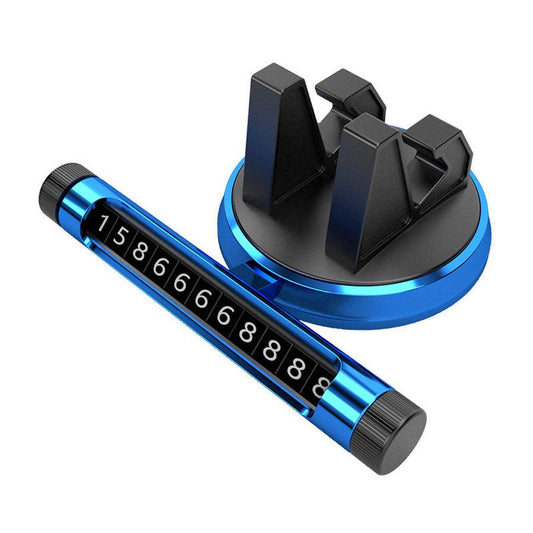 JMT-242826 Universal Multifunctional Car Phone Holder with Luminous Parking Number Plate, ABS and Silicone Design
