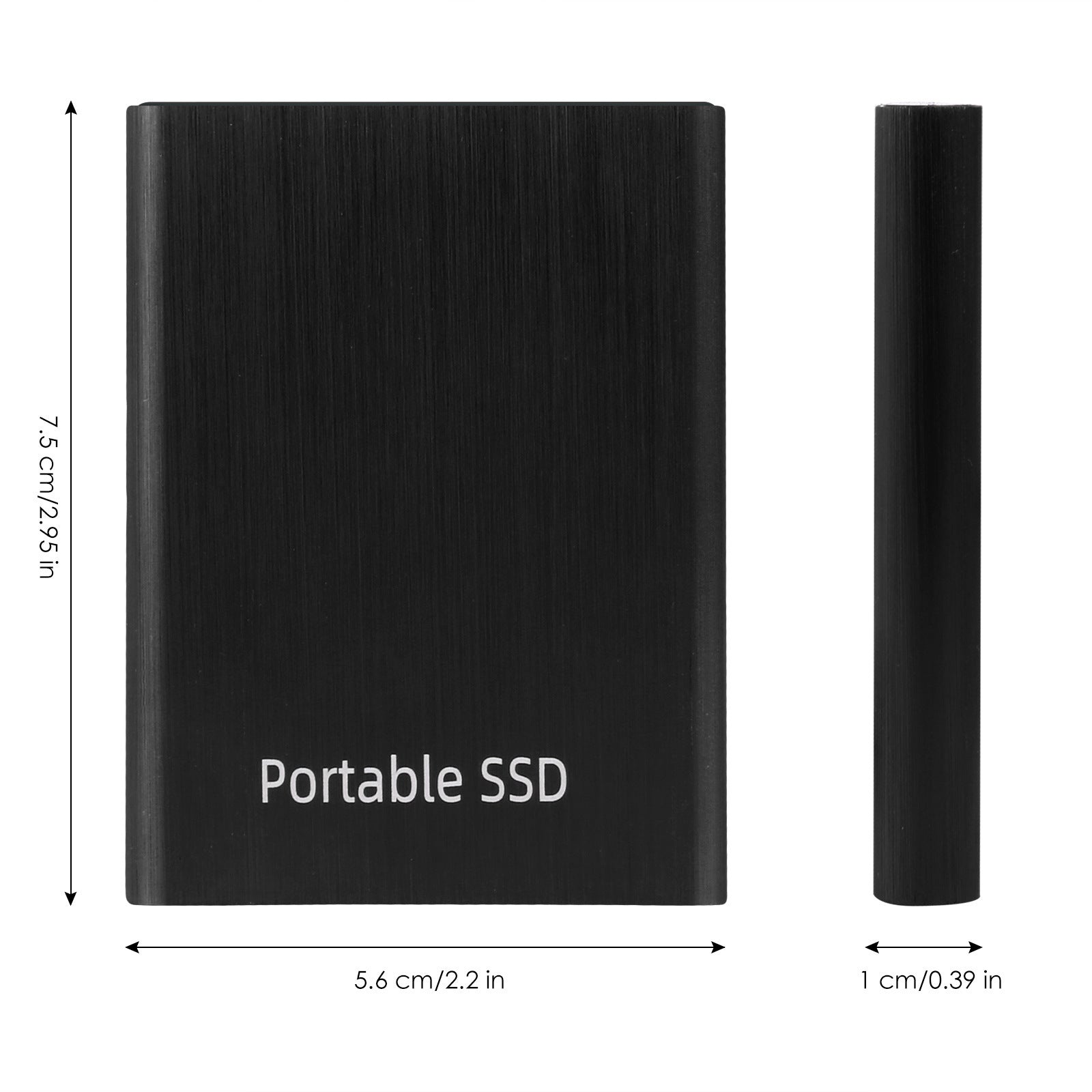 JMT-243146 Portable 1.8-Inch Solid State Hard Drive with Brush Pattern, 3600RPM Speed, 2MB Cache, ABS Shell