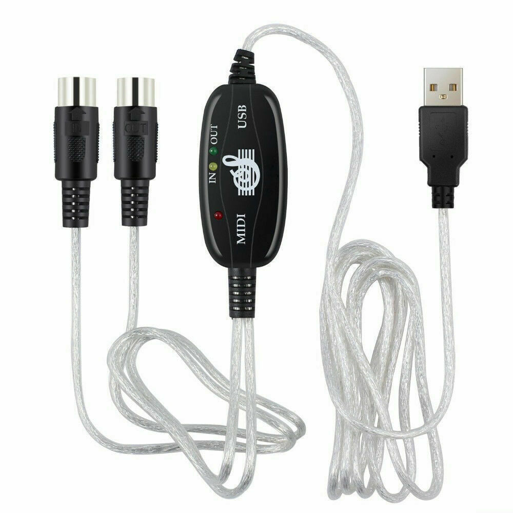 JMT-243146 USB MIDI Interface Cable with 16 Input/Output Channels for Music Production