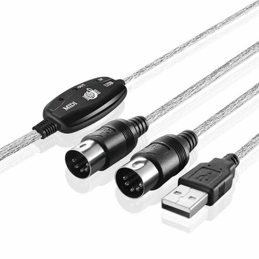 JMT-243146 USB MIDI Interface Cable with 16 Input/Output Channels for Music Production