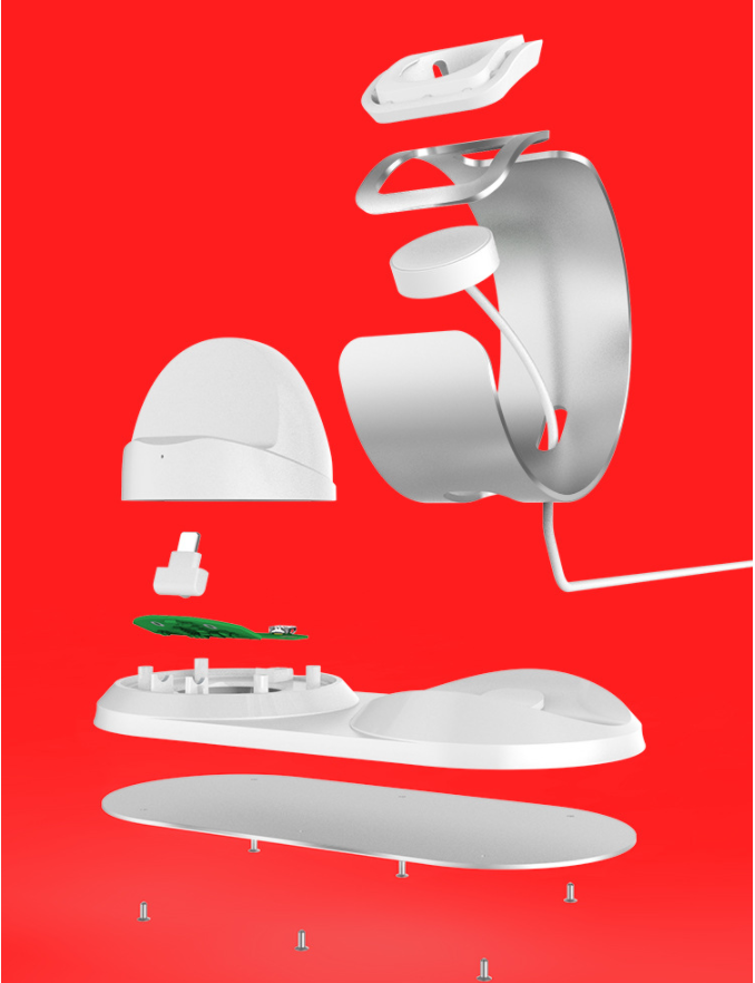 JMT-243210 Dual-Purpose Aluminum Alloy Charging Stand for Convenience and Style