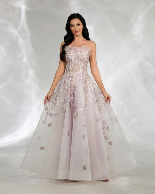 JMT-243210 Elegant Pink Evening Gown for Women, Style SH0137