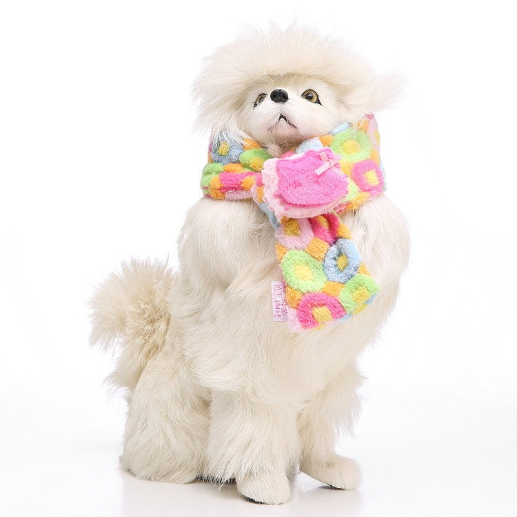 JMT-243594 Casual Polyester Dog Scarf - Available in Sizes S, M, L for All Seasons