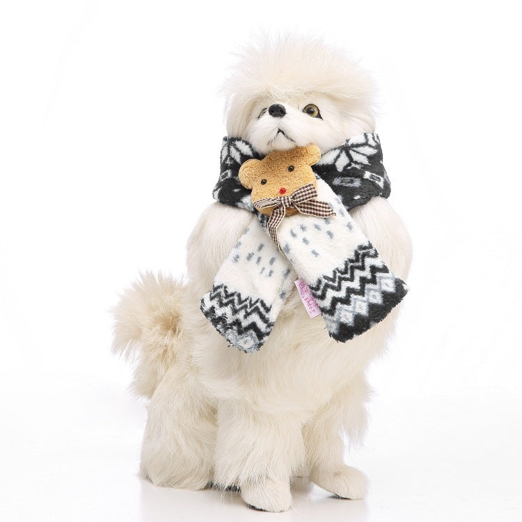 JMT-243594 Casual Polyester Dog Scarf - Available in Sizes S, M, L for All Seasons