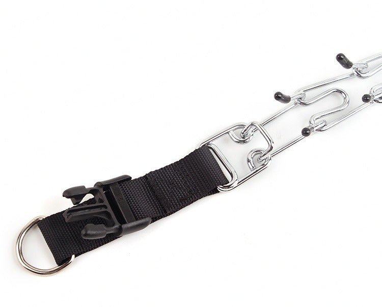 JMT-243786 Removable Locking Dog Training Collar with Velcro and Stimulation Chain