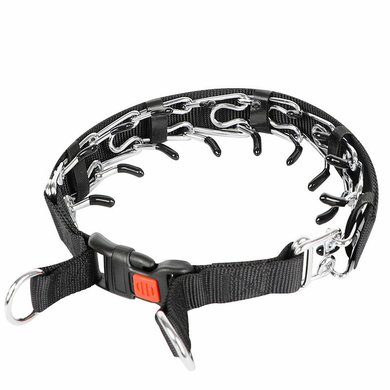 JMT-243786 Removable Locking Dog Training Collar with Velcro and Stimulation Chain