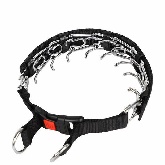 JMT-243786 Removable Locking Dog Training Collar with Velcro and Stimulation Chain