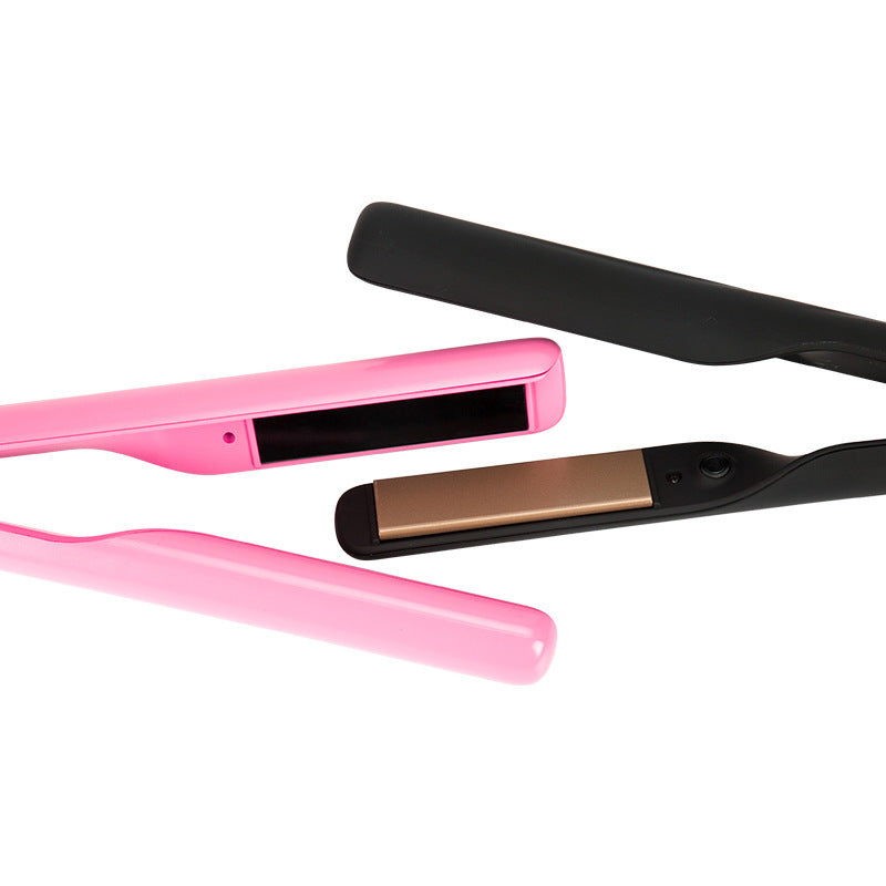 JMT-244106 Portable Hair Curling and Straightening Device in Black Pink and Light Champagne Gold, 220V