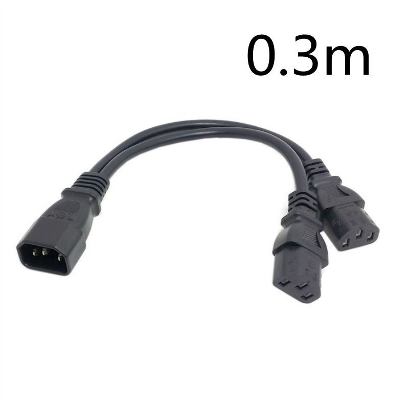 JMT-244298 C14 to Dual C13 Y Splitter Adapter Cable - 250V, 10A, 35 cm Length
