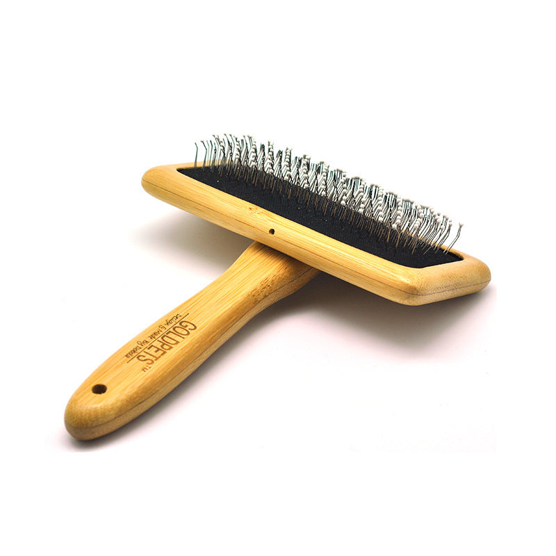 JMT-244362 Bamboo Wood Air Cushion Needle Comb for Pet Grooming - Available in Small, Medium, and Large Sizes