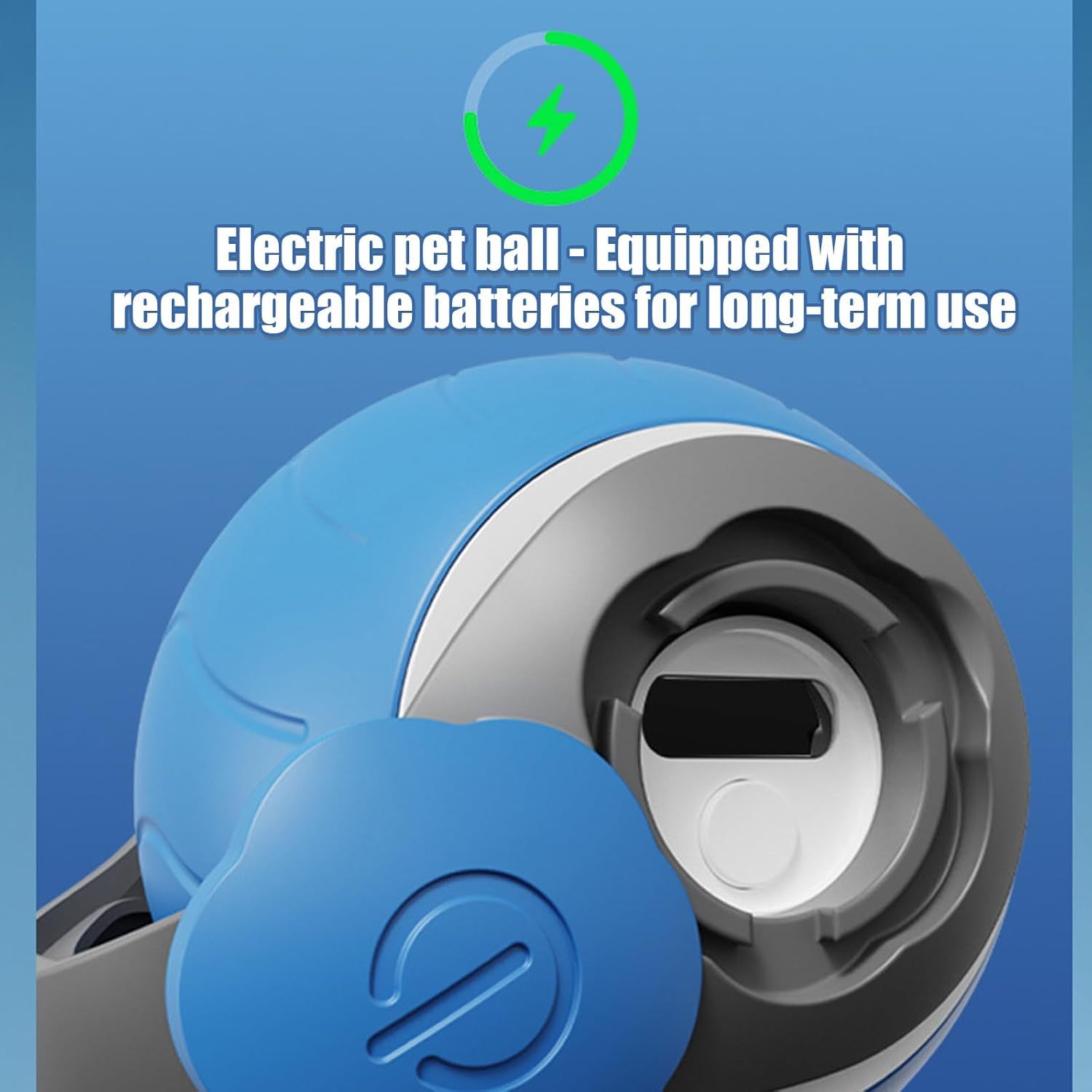 JMT-244426 Interactive Cat Ball Toy with Dual Speed Adjustment & USB Rechargeable Battery for Indoor Play