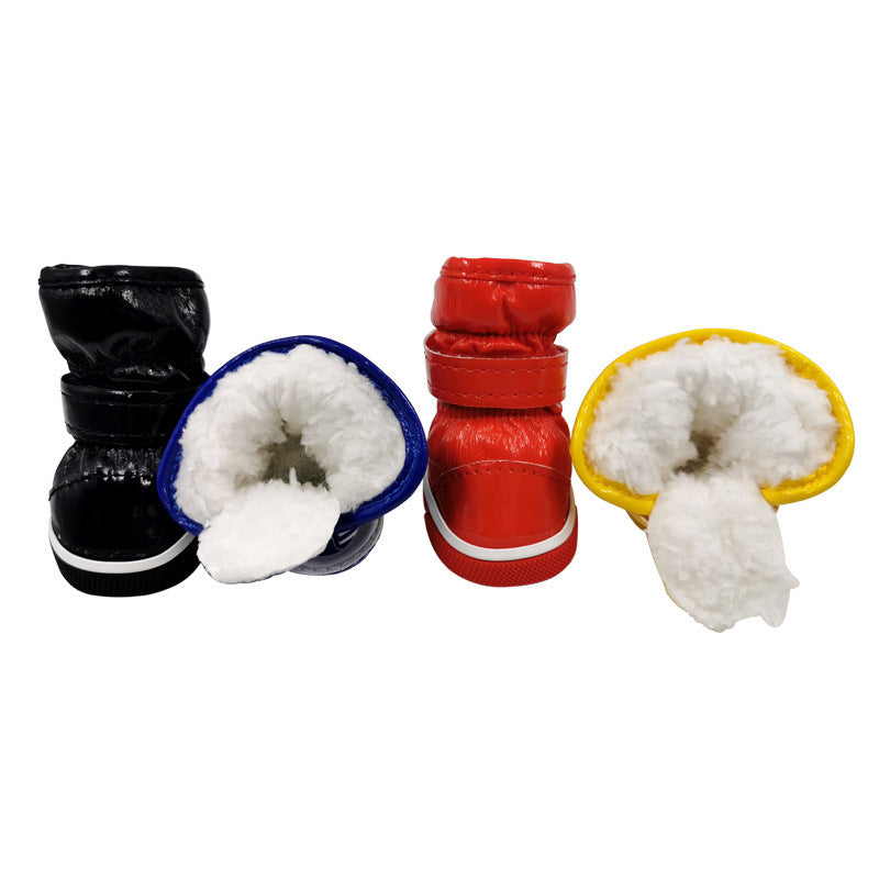 JMT-244746 Cotton Dog Ski Boots - Waterproof, Non-Slip, Warm, and Wear-Resistant Shoes for Pets