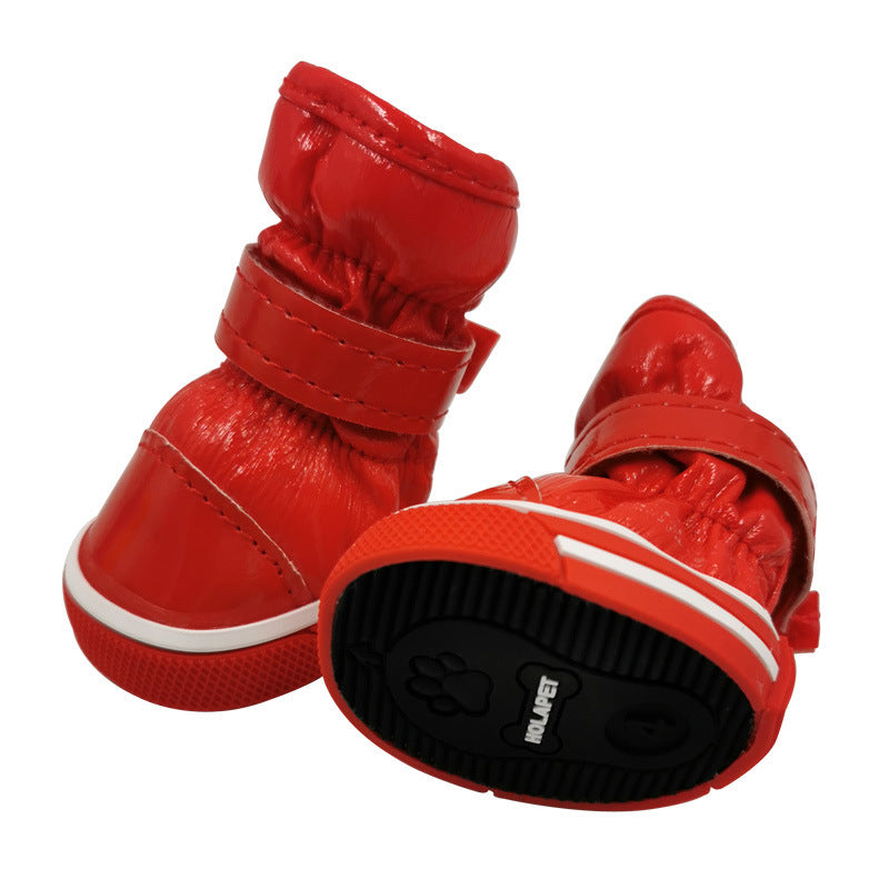 JMT-244746 Cotton Dog Ski Boots - Waterproof, Non-Slip, Warm, and Wear-Resistant Shoes for Pets