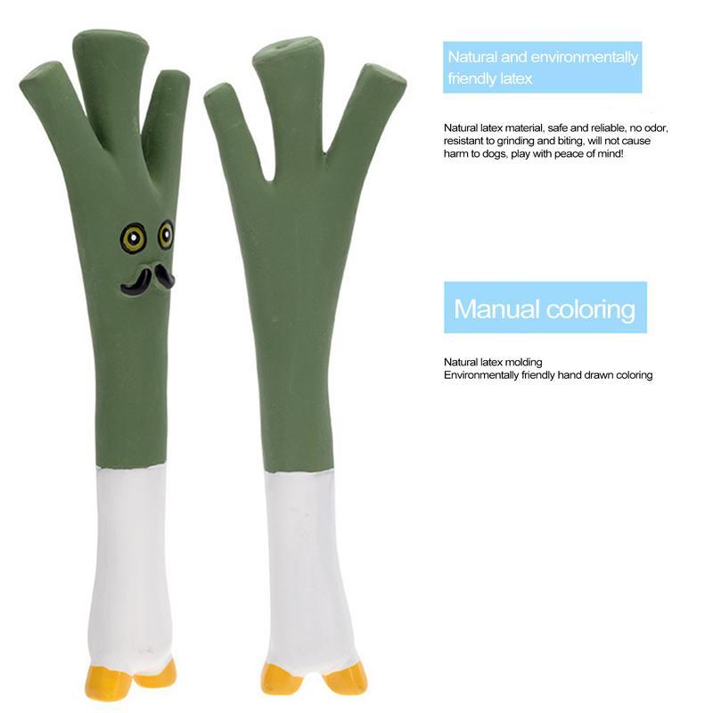 JMT-245258 Cartoon Vegetable Dog Chew Toys - Latex Onion and Eggplant Teething Toy for Puppies, Durable and Reusable