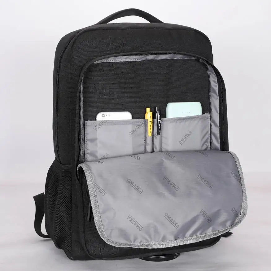 JMT-245450 17-Inch Waterproof Nylon Laptop Backpack with USB Charging Port for Men