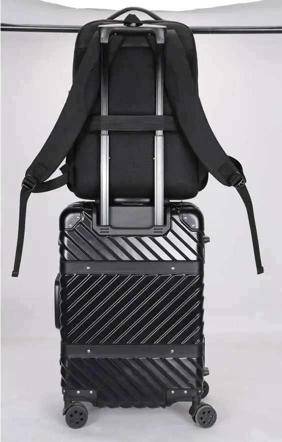 JMT-245450 17-Inch Waterproof Nylon Laptop Backpack with USB Charging Port for Men