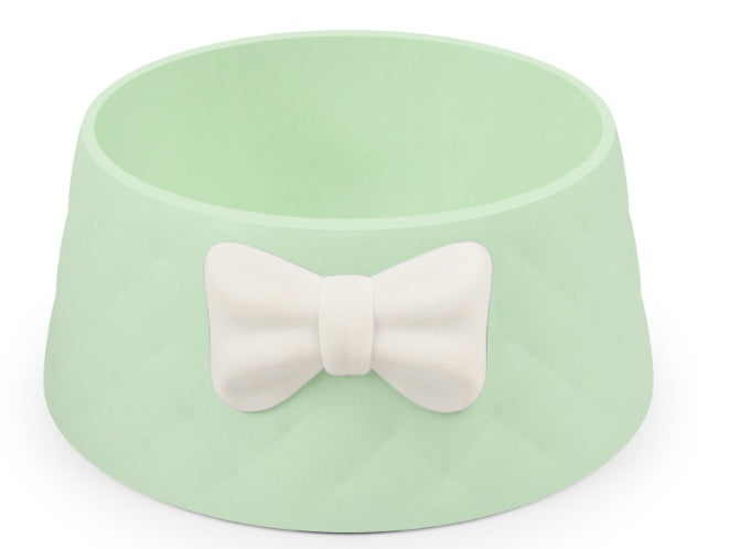JMT-245450 Bow Rhombus Cat Bowl in Pink, Green, Grey, and Mixed Colors - Durable PP Material