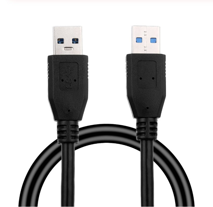 JMT-245450 USB 3.0 A Male to A Male Data Transfer Cable, 60CM, Blue/Black, High-Speed Connection