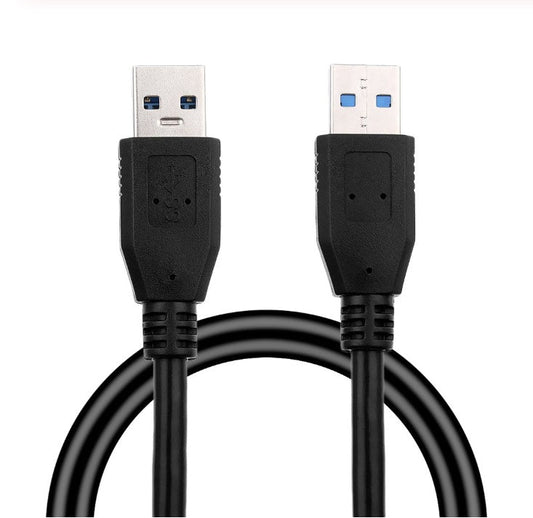 JMT-245450 USB 3.0 A Male to A Male Data Transfer Cable, 60CM, Blue/Black, High-Speed Connection