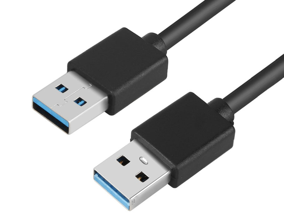 JMT-245450 USB 3.0 A Male to A Male Data Transfer Cable, 60CM, Blue/Black, High-Speed Connection