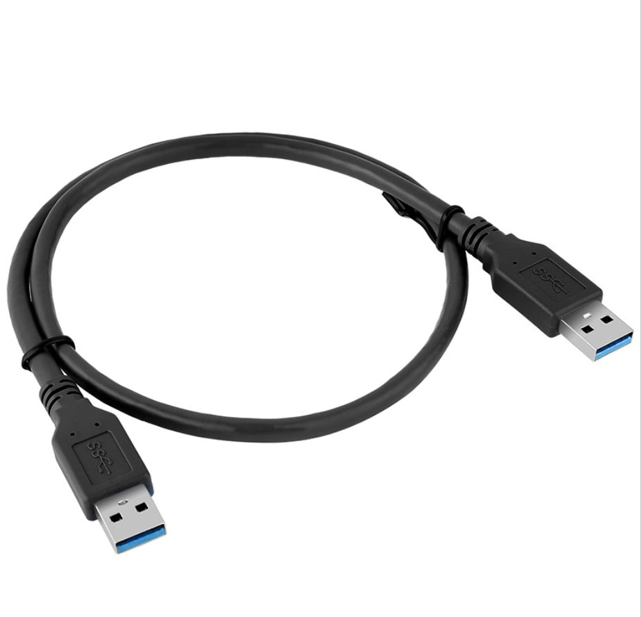 JMT-245450 USB 3.0 A Male to A Male Data Transfer Cable, 60CM, Blue/Black, High-Speed Connection