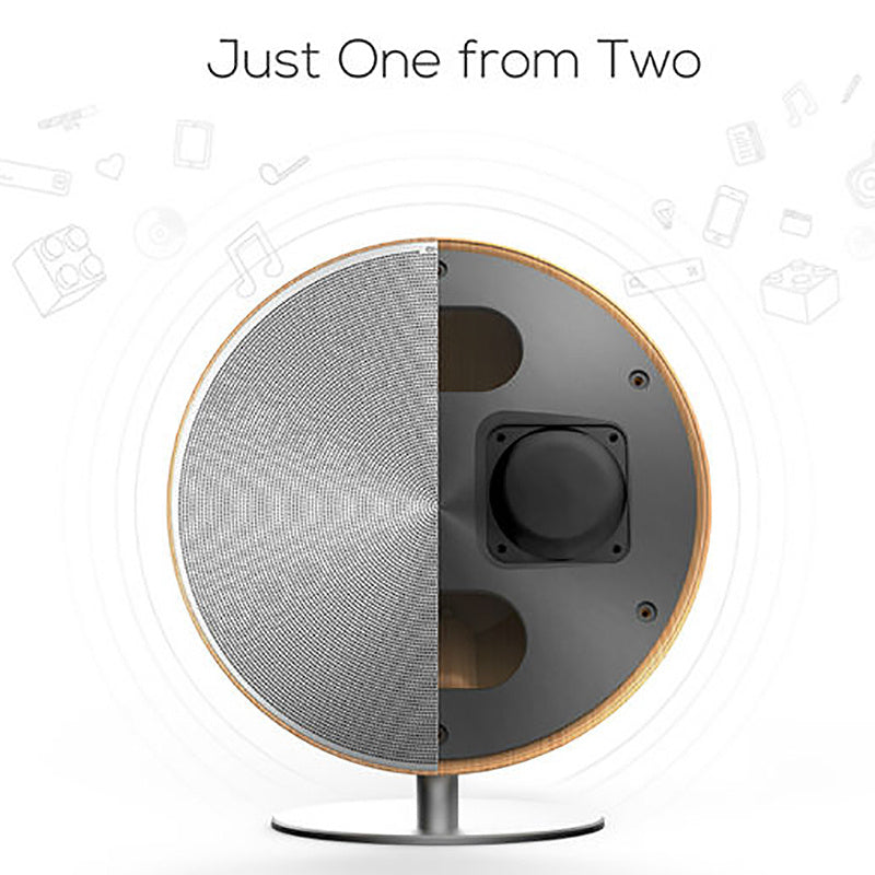 JMT-245450 Wooden Bluetooth 4.2 Wireless Speaker with Subwoofer and USB Interface