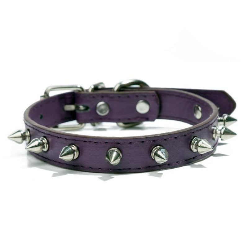 JMT-246090 Multicolor Soft PU Leather Dog Collar with Breakaway Buckle and Bling Detail