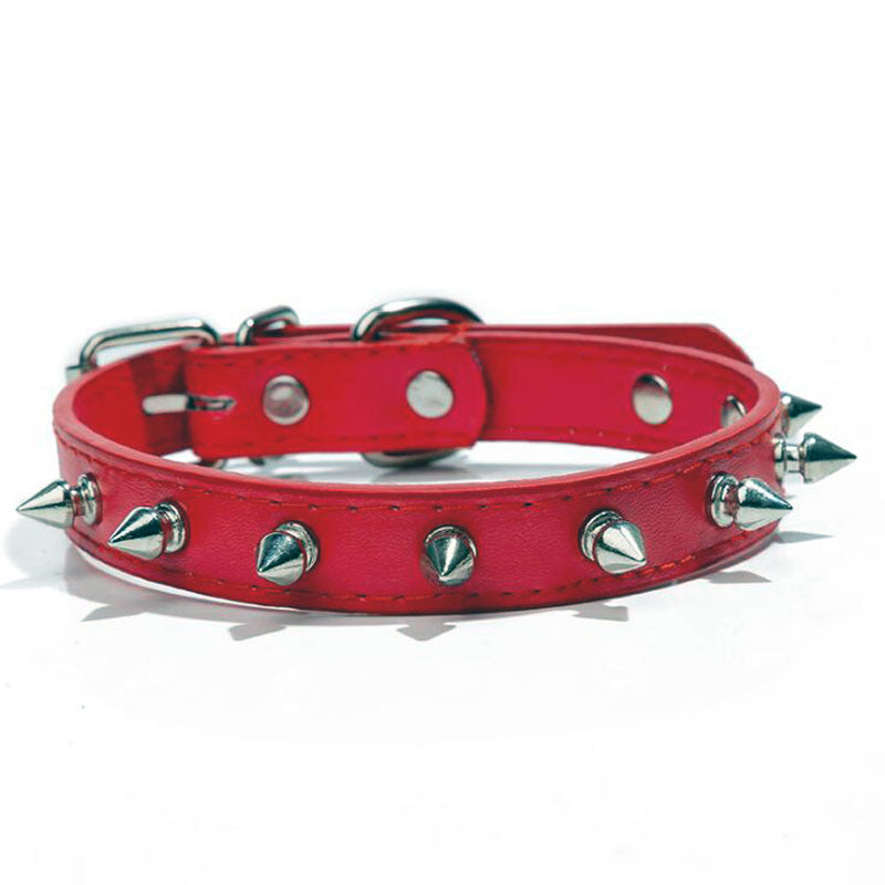 JMT-246090 Multicolor Soft PU Leather Dog Collar with Breakaway Buckle and Bling Detail