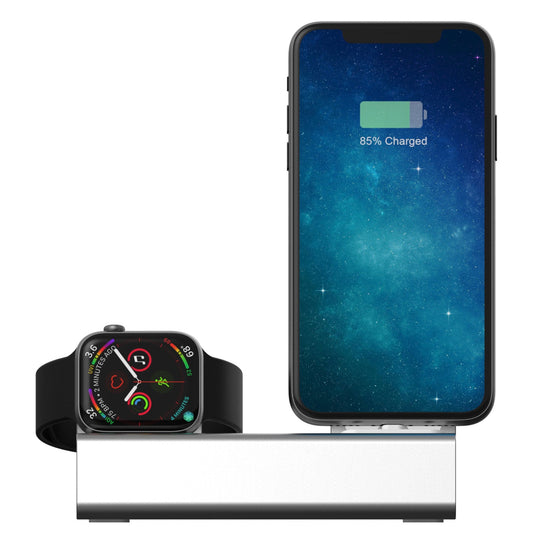 JMT-246282 Three-in-One Aluminum Alloy Charging Stand for iPhone, Apple Watch, and AirPods