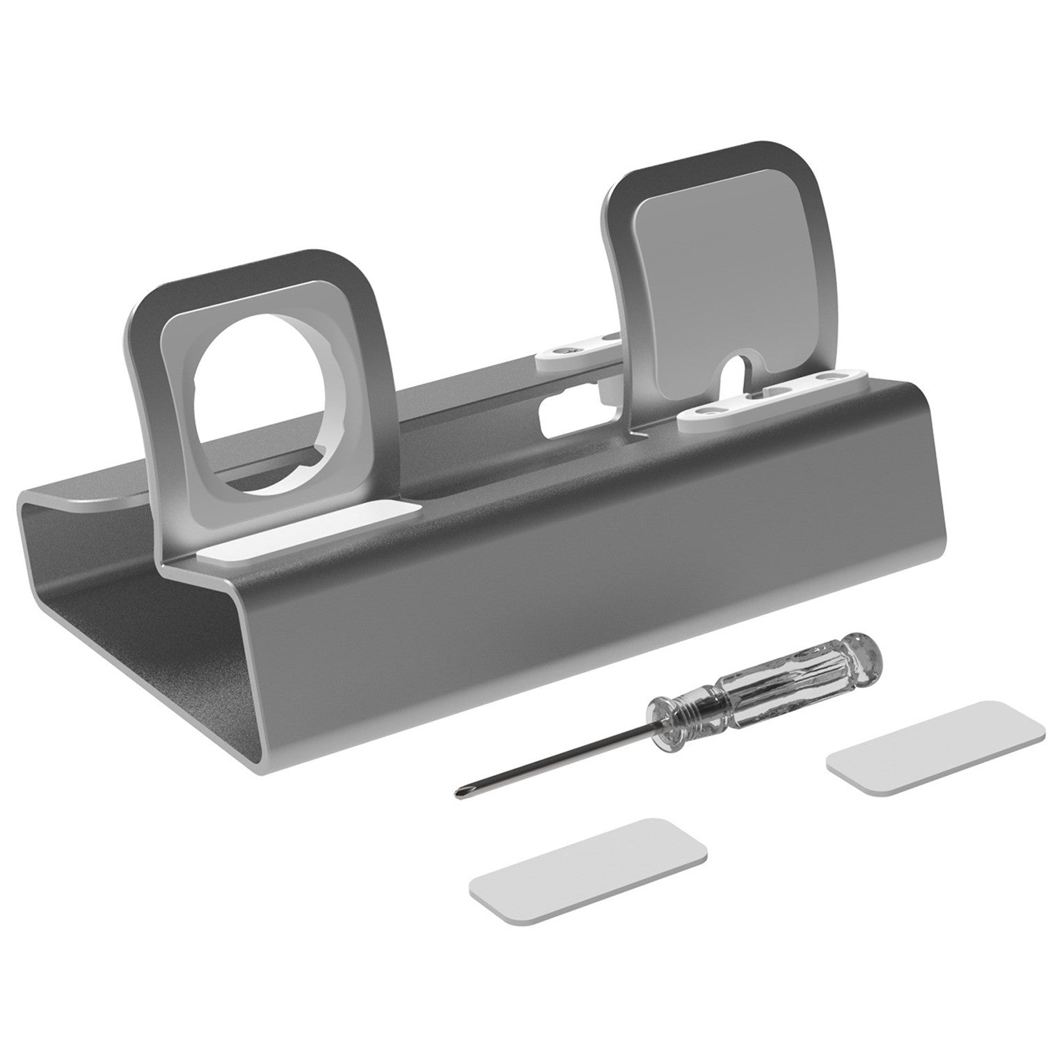 JMT-246282 Three-in-One Aluminum Alloy Charging Stand for iPhone, Apple Watch, and AirPods