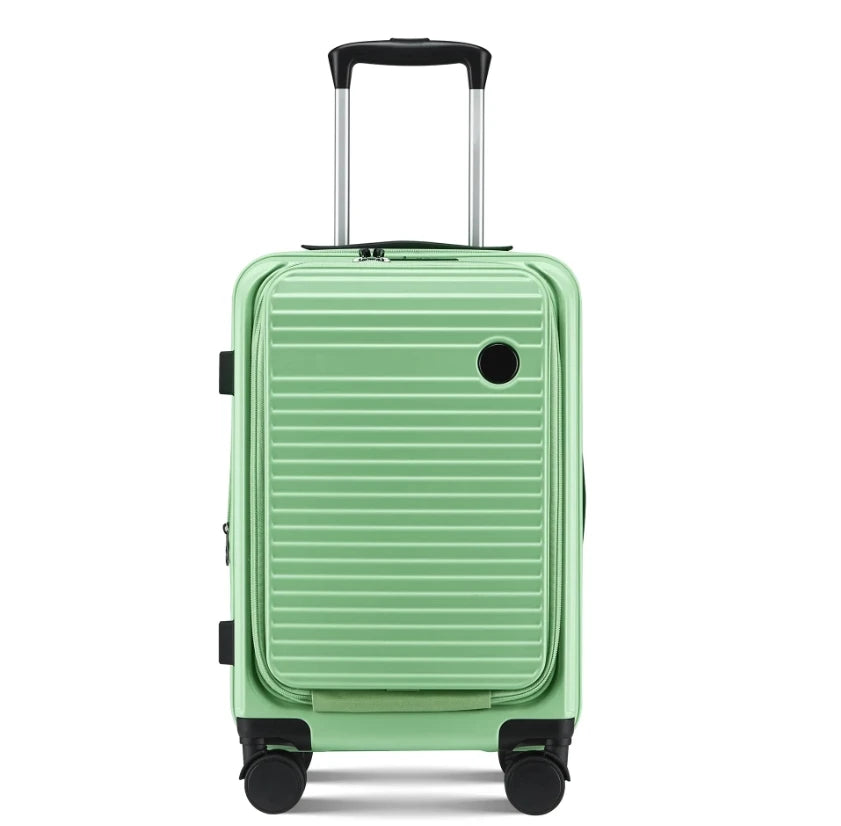 JMT-246474 Unisex Lightweight Hardside Carry-On Luggage with USB Charging Port and Spinner Wheels