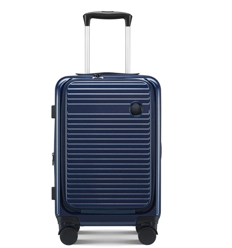 JMT-246474 Unisex Lightweight Hardside Carry-On Luggage with USB Charging Port and Spinner Wheels