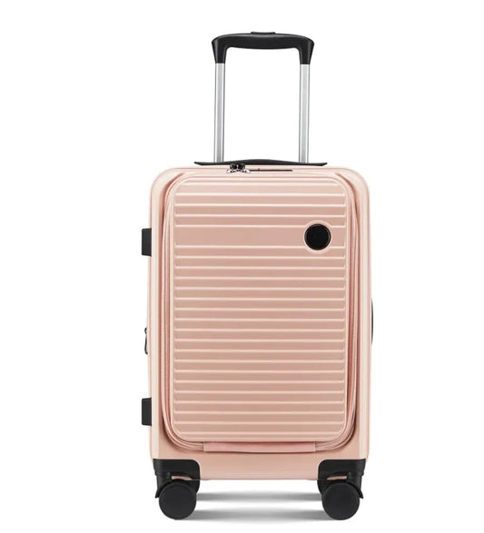 JMT-246474 Unisex Lightweight Hardside Carry-On Luggage with USB Charging Port and Spinner Wheels