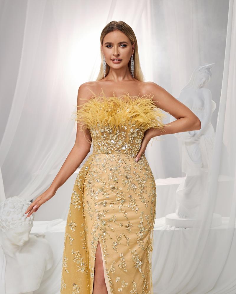 JMT-246666 Elegant Orange Evening Gown for Women - SH0101