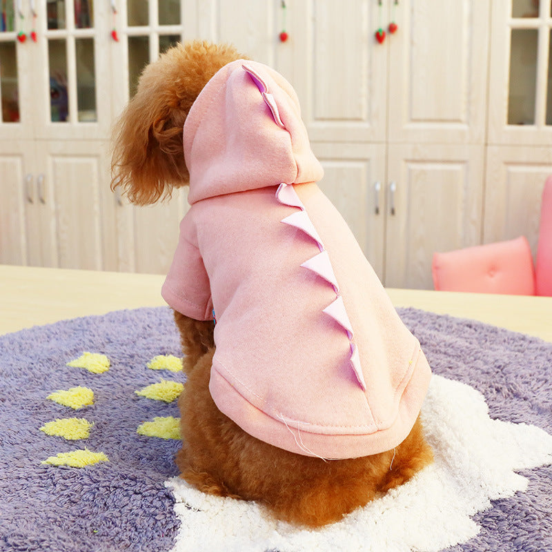 JMT-247050 Cozy Dinosaur Hooded Sweater for Pets - Casual Cotton Design in Multiple Sizes