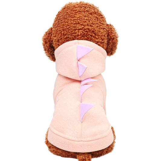 JMT-247050 Cozy Dinosaur Hooded Sweater for Pets - Casual Cotton Design in Multiple Sizes