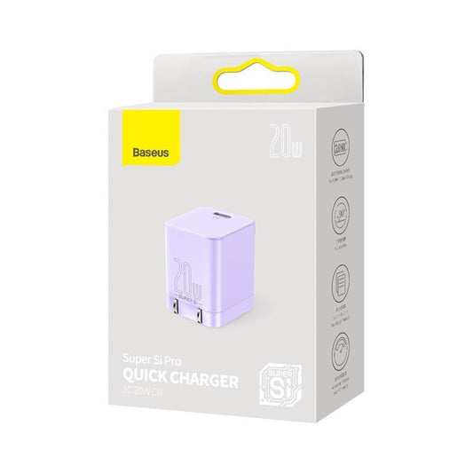 JMT-247114 Foldable Fast Charger for Mobile Phones, Type-C Input, Lithium Battery, Available in Purple, Pink, Far Peak Blue