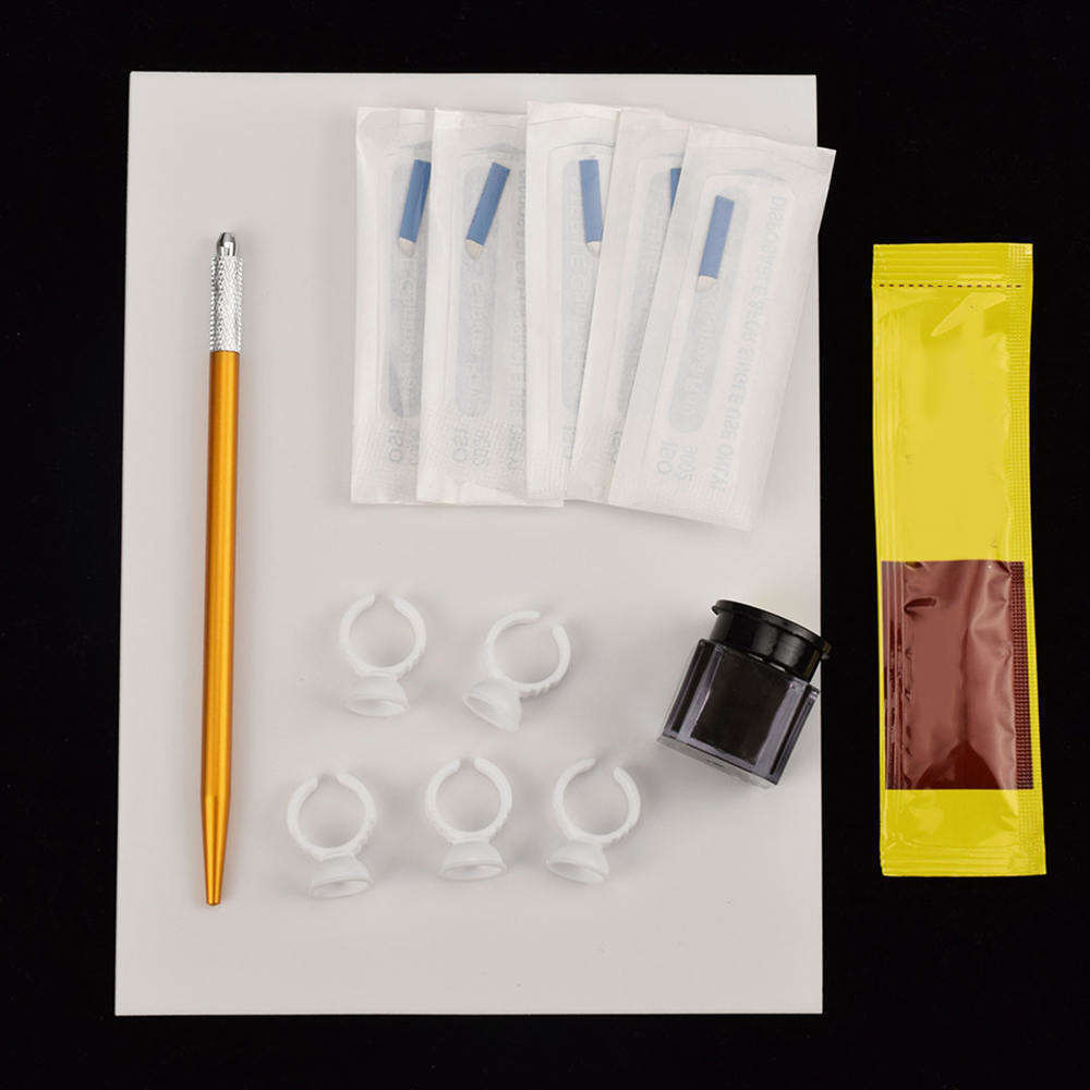 JMT-247562 Golden Practice Leather Eyebrow Tattoo Suit - Small Pointed Design WMTZ0092_01 & WMTZ0092_02