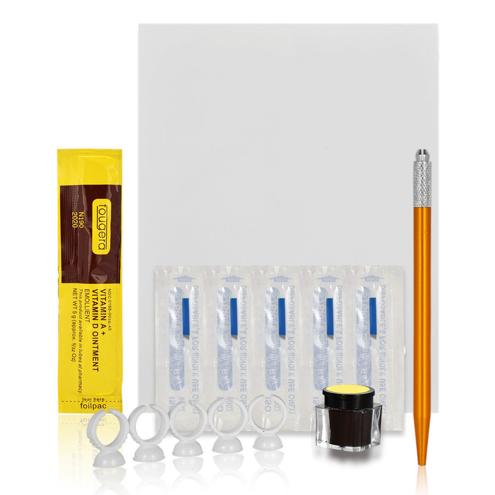 JMT-247562 Golden Practice Leather Eyebrow Tattoo Suit - Small Pointed Design WMTZ0092_01 & WMTZ0092_02