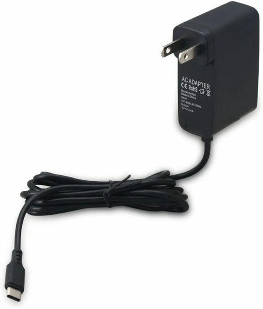 JMT-247754 AC Power Supply Adapter for Nintendo Switch - 5ft USB-C Charger with 2.4A Output, Worldwide Compatibility