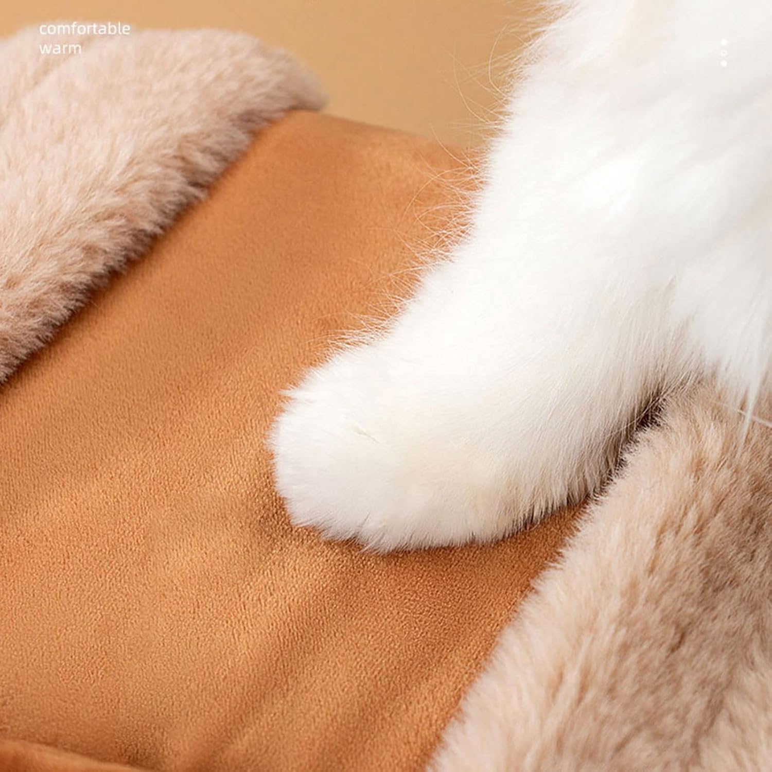 JMT-248074 Cozy Pet Carrier Backpack with Hand Warmers and Plush Reindeer Design for Winter Travel