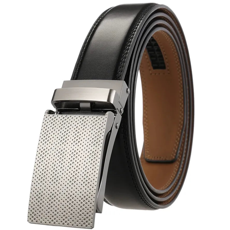 JMT-248330 Automatic Non-Porous Anti-Pull Buckle Belt for Men - Model LY33-2221-2