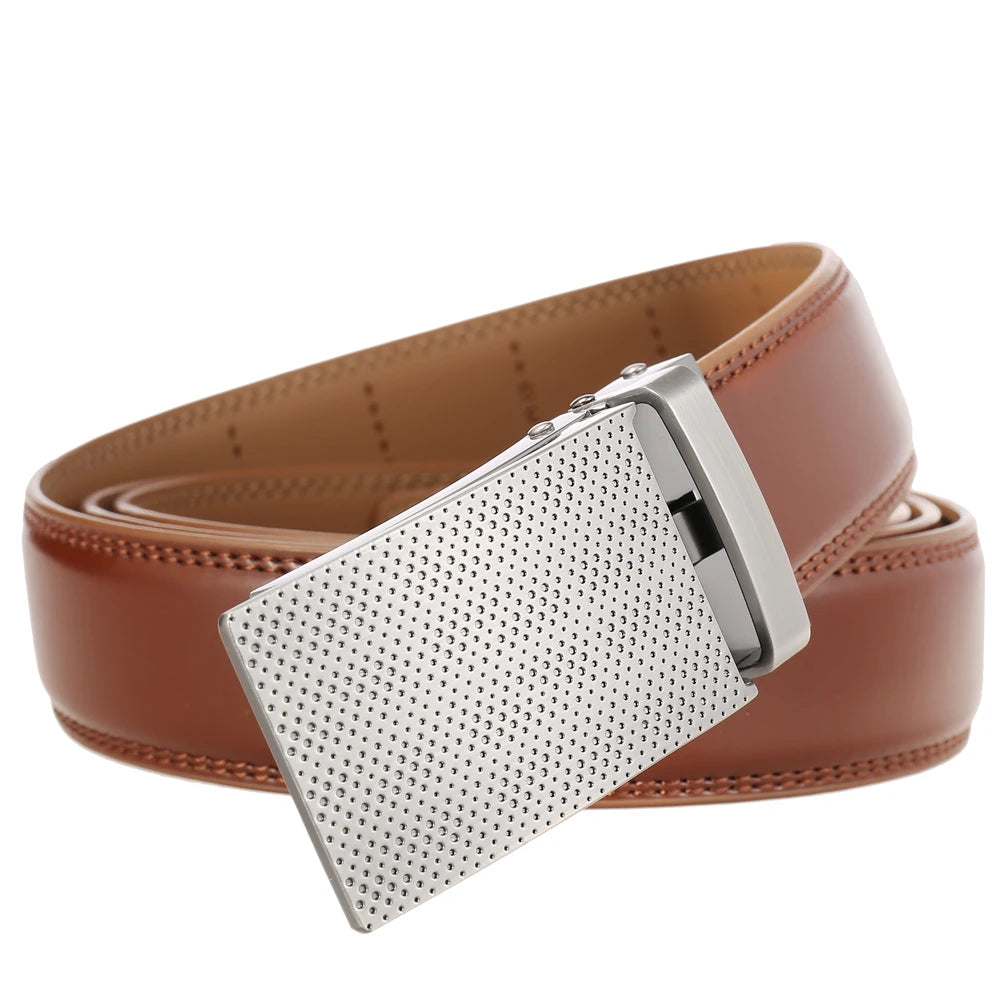 JMT-248330 Automatic Non-Porous Anti-Pull Buckle Belt for Men - Model LY33-2221-2